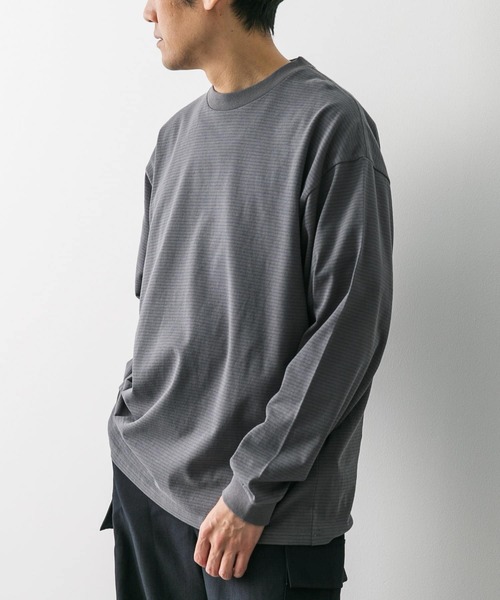 URBAN RESEARCH DOORS（アーバンリサーチドアーズ）の「ミジンボーダーロングスリーブTシャツ（Tシャツ/カットソー・メンズ・ブラック系その他/ホワイト系その他/グレー系その他・MEDIUM/LARGE）」の18枚目の写真