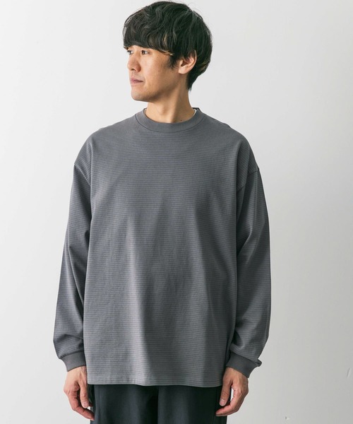 URBAN RESEARCH DOORS（アーバンリサーチドアーズ）の「ミジンボーダーロングスリーブTシャツ（Tシャツ/カットソー・メンズ・ブラック系その他/ホワイト系その他/グレー系その他・MEDIUM/LARGE）」の20枚目の写真