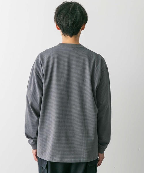 URBAN RESEARCH DOORS（アーバンリサーチドアーズ）の「ミジンボーダーロングスリーブTシャツ（Tシャツ/カットソー・メンズ・ブラック系その他/ホワイト系その他/グレー系その他・MEDIUM/LARGE）」の22枚目の写真