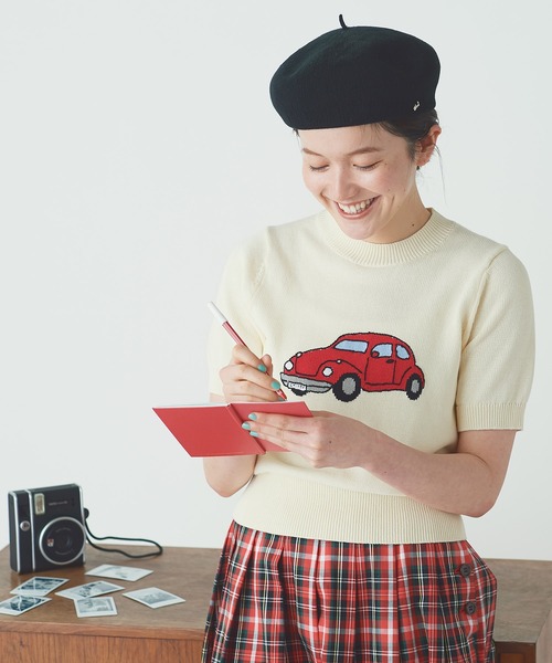 美品　人気完売品　CHILD WOMAN 半袖プルオーバー•ニット•セーター 美品 人気完売品 CHILD WOMAN 半袖プルオーバー•ニット•セーター