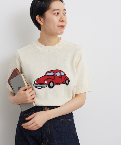 美品　人気完売品　CHILD WOMAN 半袖プルオーバー•ニット•セーター 美品 人気完売品 CHILD WOMAN 半袖プルオーバー•ニット•セーター