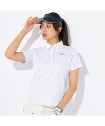 marie claire GOLF/マリクレール ゴルフ ゴルフウェア ブランド ロゴ 総柄 吸汗速乾 UVカット 半袖 ポロシャツ