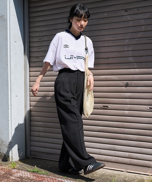 FREAK'S STORE（フリークスストア）の「リネンタッチ ツータックワイドパンツ/センタープレス スラックス（スラックス・レディース・ベージュ/グレー/オリーブ/ブラック・SMALL/MEDIUM）」の20枚目の写真