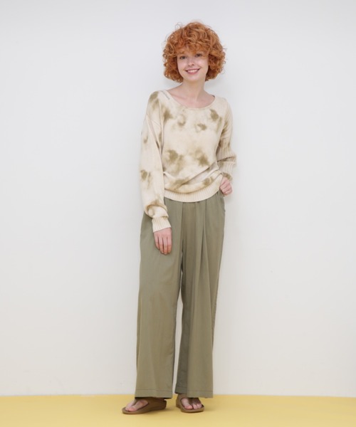 AVIREX（アヴィレックス）の「RELAX TACK GATHER PANTS/リラックスタックギャザーパンツ（その他パンツ・レディース・ブルー/オレンジ/オリーブ/ブラック・FREE）」の8枚目の写真