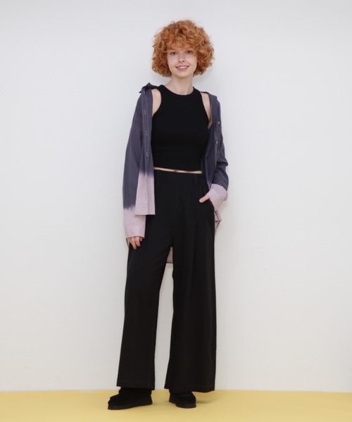 AVIREX（アヴィレックス）の「RELAX TACK GATHER PANTS/リラックスタックギャザーパンツ（その他パンツ・レディース・ブルー/オレンジ/オリーブ/ブラック・FREE）」の14枚目の写真