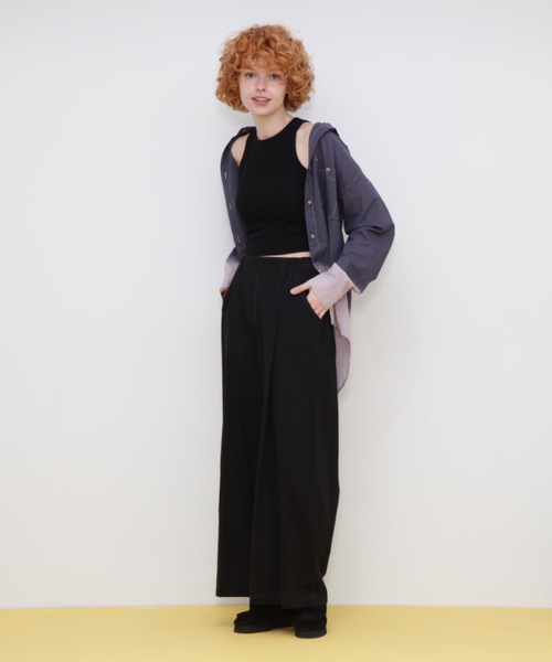 AVIREX（アヴィレックス）の「RELAX TACK GATHER PANTS/リラックスタックギャザーパンツ（その他パンツ・レディース・ブルー/オレンジ/オリーブ/ブラック・FREE）」の15枚目の写真