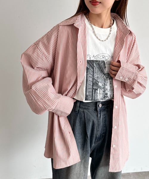 apres jour mignon(アプレジュールミニョン)の「アソートオーバーサイズシャツ【ZOZOTOWN限定アイテム】(シャツ/ブラウス・レディース・ネイビー/ブラック系その他/ブルー/オフホワイト/チャコールグレー/ピンク/オレンジ・X-LARGE/フリー)」の21枚目の写真