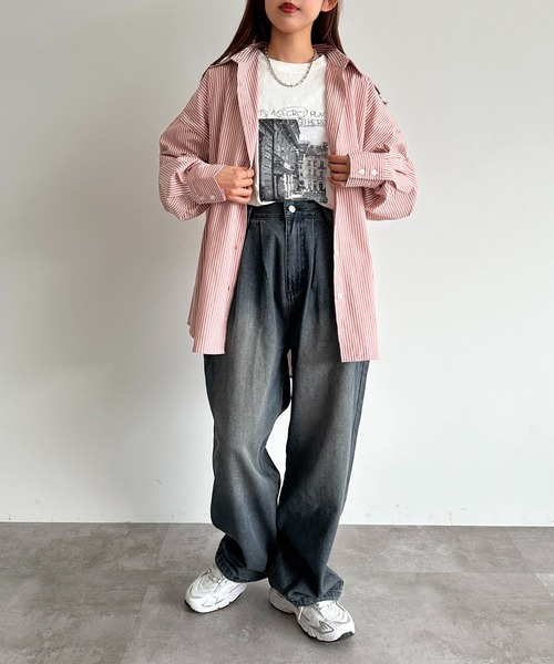 apres jour mignon(アプレジュールミニョン)の「アソートオーバーサイズシャツ【ZOZOTOWN限定アイテム】(シャツ/ブラウス・レディース・ネイビー/ブラック系その他/ブルー/オフホワイト/チャコールグレー/ピンク/オレンジ・X-LARGE/フリー)」の22枚目の写真