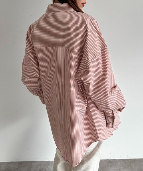 apres jour mignon(アプレジュールミニョン)の「アソートオーバーサイズシャツ【ZOZOTOWN限定アイテム】(シャツ/ブラウス・レディース・ネイビー/ブラック系その他/ブルー/オフホワイト/チャコールグレー/ピンク/オレンジ・X-LARGE/フリー)」の14枚目の写真