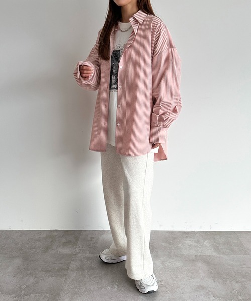 apres jour mignon(アプレジュールミニョン)の「アソートオーバーサイズシャツ【ZOZOTOWN限定アイテム】(シャツ/ブラウス・レディース・ネイビー/ブラック系その他/ブルー/オフホワイト/チャコールグレー/ピンク/オレンジ・X-LARGE/フリー)」の15枚目の写真