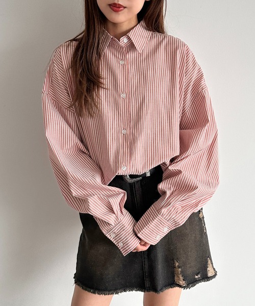 apres jour mignon(アプレジュールミニョン)の「アソートオーバーサイズシャツ【ZOZOTOWN限定アイテム】(シャツ/ブラウス・レディース・ネイビー/ブラック系その他/ブルー/オフホワイト/チャコールグレー/ピンク/オレンジ・X-LARGE/フリー)」の17枚目の写真