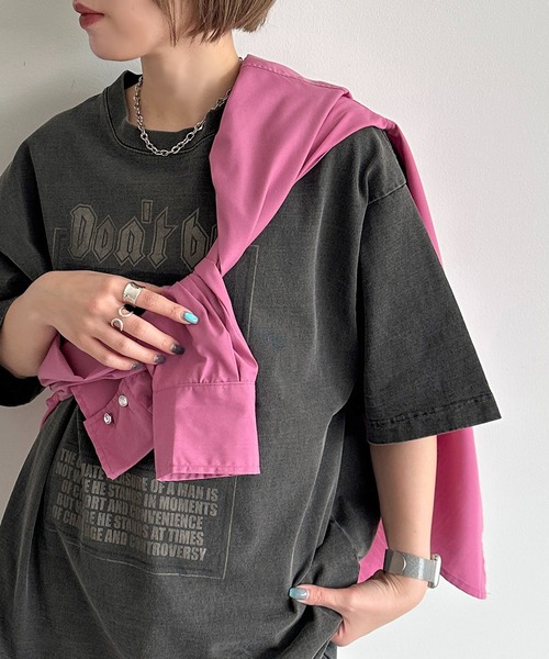 apres jour mignon(アプレジュールミニョン)の「アソートオーバーサイズシャツ【ZOZOTOWN限定アイテム】(シャツ/ブラウス・レディース・ネイビー/ブラック系その他/ブルー/オフホワイト/チャコールグレー/ピンク/オレンジ・X-LARGE/フリー)」の18枚目の写真