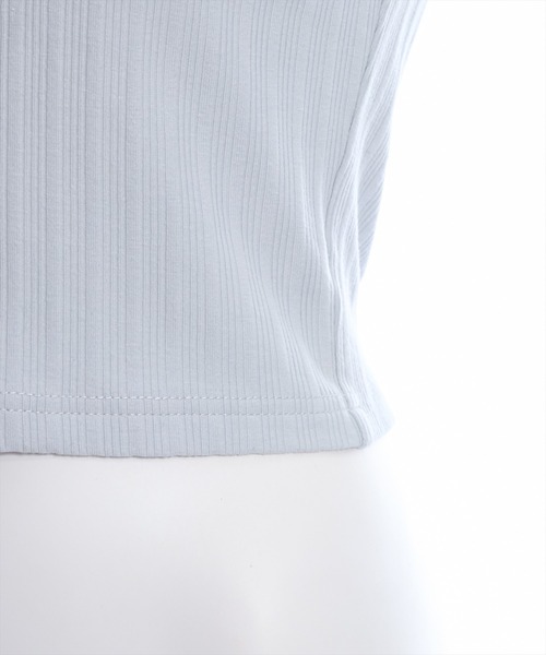 clear（クリア）の「スクエアジップリブ長袖カットソー（Tシャツ/カットソー・レディース・ライトグレー/オフホワイト/ブラック・F）」の10枚目の写真