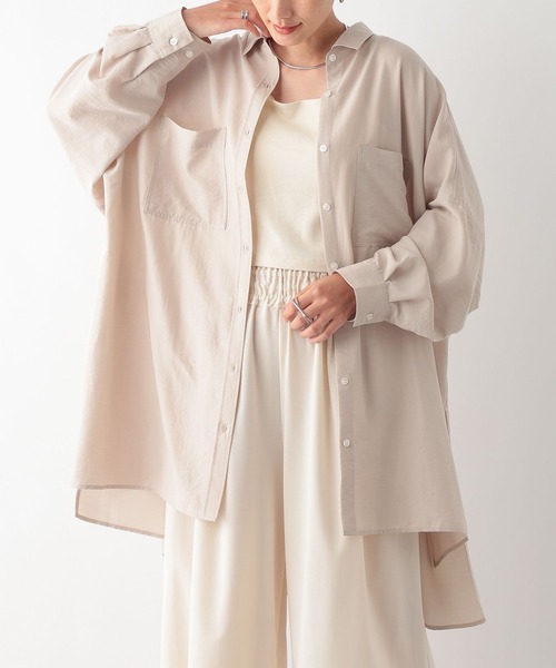 LEPSIM(レプシィム)の「サラキレポンチョシャツ長袖チュニック 987260(チュニック・レディース・グレー/ブルー/イエロー/オフホワイト/グレイッシュベージュ/ブルー系その他/オレンジ・FREE)」の22枚目の写真