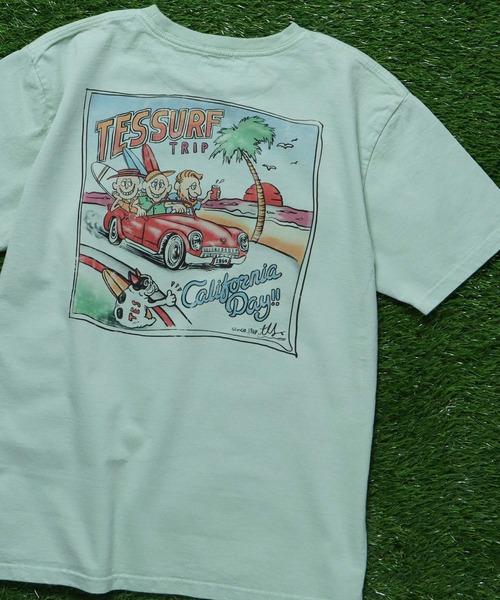The Endless Summer（エンドレスサマー）の「TES 90s SURF TRIP DESIGN T-shirts  / Tシャツ（Tシャツ/カットソー・メンズ・グリーン系その他3/ホワイト・X-LARGE/LARGE/MEDIUM/SMALL）」の5枚目の写真