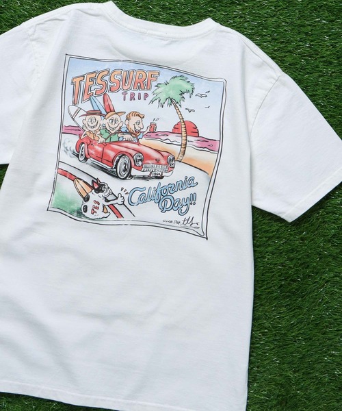 The Endless Summer（エンドレスサマー）の「TES 90s SURF TRIP DESIGN T-shirts  / Tシャツ（Tシャツ/カットソー・メンズ・グリーン系その他3/ホワイト・X-LARGE/LARGE/MEDIUM/SMALL）」の8枚目の写真
