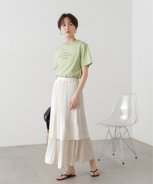 N. Natural Beauty Basic プリーツレイヤードスカート N. Natural Beauty Basic プリーツレイヤードスカート