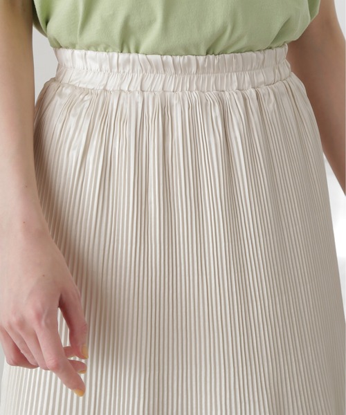 N.（N. Natural Beauty Basic）（エヌエヌナチュラルビューティーベーシック）の「◆プリーツレイヤードスカート（スカート・レディース・クリーム/ブラック・MEDIUM）」の16枚目の写真