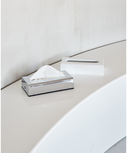 journal standard Furniture （ジャーナルスタンダードファニチャー）の「【GEDY/ゲティ】 TISSUE BOX CHROME ティッシュケース（ステーショナリー・レディース・シルバー・FREE）」の2枚目の写真