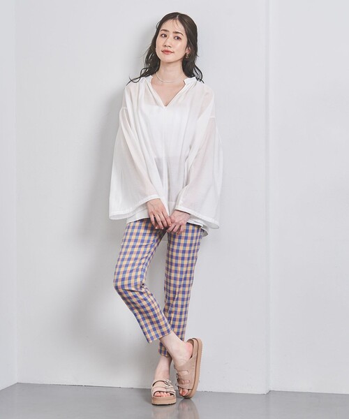 UNITED ARROWS ブラウス シャツ ヘアリー カットジャガード
