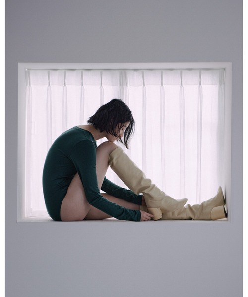 ENCIRCLE（エンサークル）の「【ENCIRCLE/エンサークル】Body suits/ボディースーツ（カットソー）（Tシャツ/カットソー・レディース・ベージュ/ダークグリーン・FREE）」の14枚目の写真