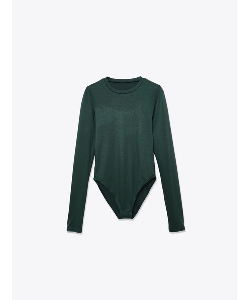 ENCIRCLE（エンサークル）の「【ENCIRCLE/エンサークル】Body suits/ボディースーツ（カットソー）（Tシャツ/カットソー・レディース・ベージュ/ダークグリーン・FREE）」の7枚目の写真