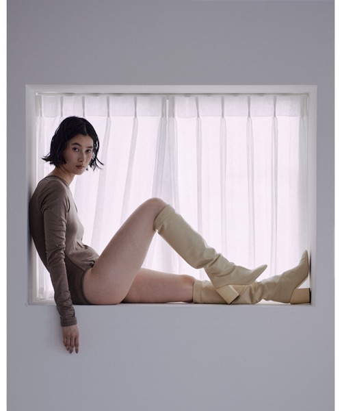 ENCIRCLE（エンサークル）の「【ENCIRCLE/エンサークル】Body suits/ボディースーツ（カットソー）（Tシャツ/カットソー・レディース・ベージュ/ダークグリーン・FREE）」の16枚目の写真