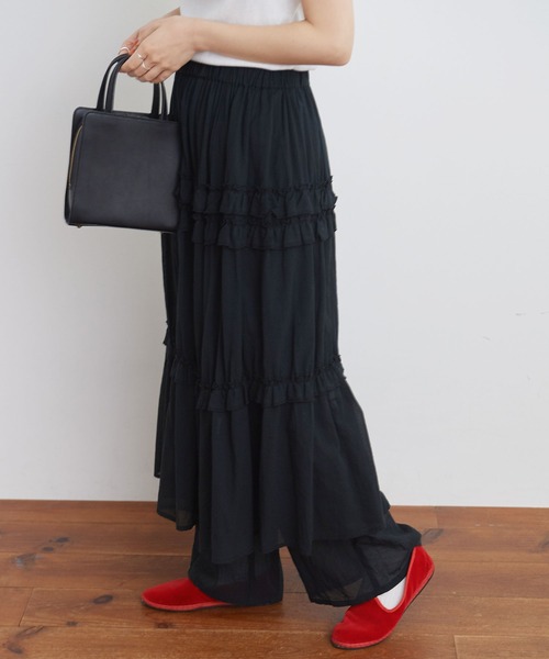 fig London(フィグロンドン)の「lake skirt(スカート・レディース・ホワイト/ブラック・FREE)」の2枚目の写真