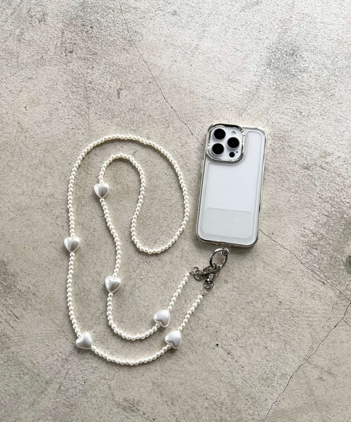 Me%（ミィパーセント）の「【ストラップシート付き】ハートモバイルショルダーストラップ  110293（スマホグッズ・レディース・グレー/アイボリー/ベージュ・FREE）」の15枚目の写真