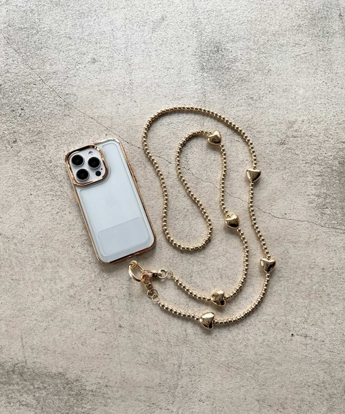 Me%（ミィパーセント）の「【ストラップシート付き】ハートモバイルショルダーストラップ  110293（スマホグッズ・レディース・グレー/アイボリー/ベージュ・FREE）」の16枚目の写真