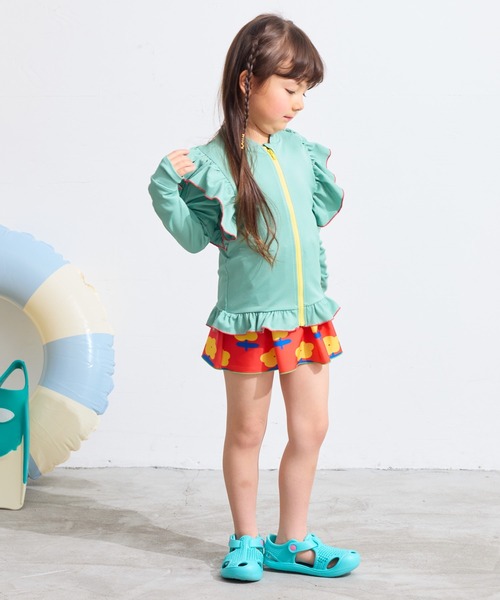 HOGAN RANCH WEAR（ホーガンランチウエア）の「【UVカット】girl’s ZIPラッシュガード（80～140cm）（ラッシュガード・キッズ・ミント/ピンク・140/130/80/120/110/100/90）」の18枚目の写真