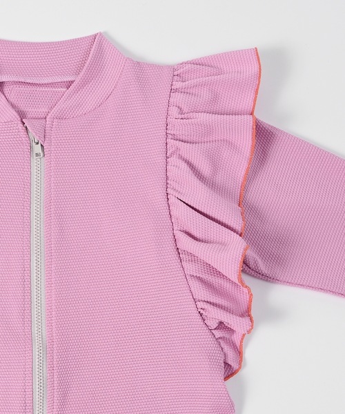 HOGAN RANCH WEAR（ホーガンランチウエア）の「【UVカット】girl’s ZIPラッシュガード（80～140cm）（ラッシュガード・キッズ・ミント/ピンク・140/130/80/120/110/100/90）」の9枚目の写真