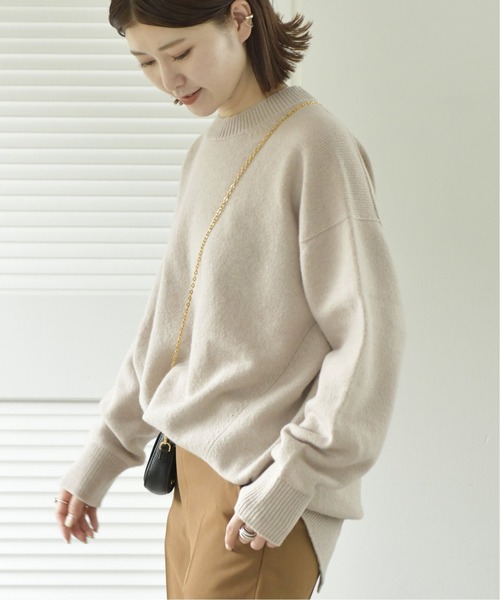 美品　スピックアンドスパン　ベージュ 長袖ニット Spick & Span ベージュ 長袖ニットセーター