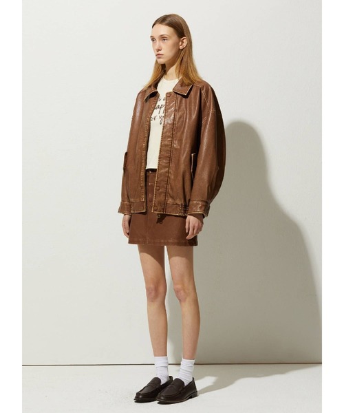 LADY VOLUME（レディーボリューム）の「Lady Volume／001ミニ スカート 2116613（スカート・レディース・ブラック/キャメル・SMALL）」の5枚目の写真