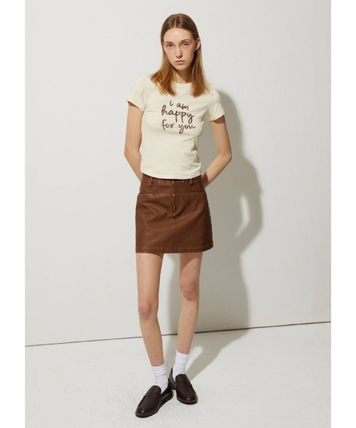 LADY VOLUME（レディーボリューム）の「Lady Volume／001ミニ スカート 2116613（スカート・レディース・ブラック/キャメル・SMALL）」の6枚目の写真