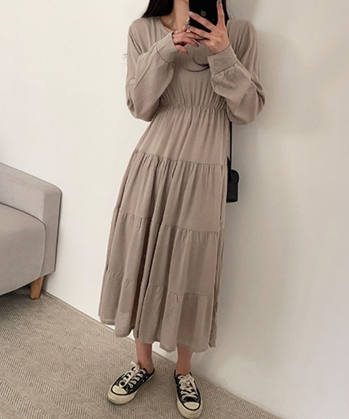 DABUWAWAキュート ベルベット マーメイド長袖 ロングワンピース osharewalker ロングワンピース レディース 長袖 マキシ丈