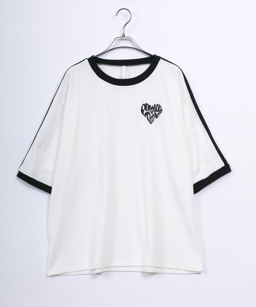 ANPAS（アンパス）の「Monotone Heart Logo Ringer T-Shirt/モノトーン ハートロゴ リンガー 半袖 Tシャツ メンズ レディース（Tシャツ/カットソー・メンズ・ブラック系その他/ブラック/ホワイト/ホワイト系その他・M/L/LL）」の17枚目の写真