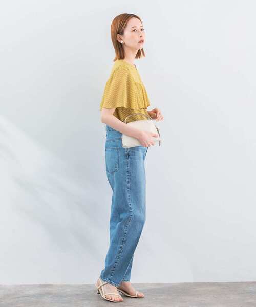 URBAN RESEARCH ROSSO WOMEN（アーバンリサーチ　ロッソ）の「ジオメトリックフリルブラウス（シャツ/ブラウス・レディース・ブラック/イエロー/ホワイト・FREE）」の21枚目の写真