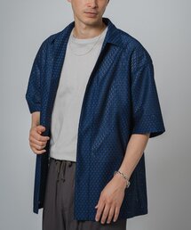 EDIFICE | レース オープンカラー半袖シャツ(シャツ/ブラウス)