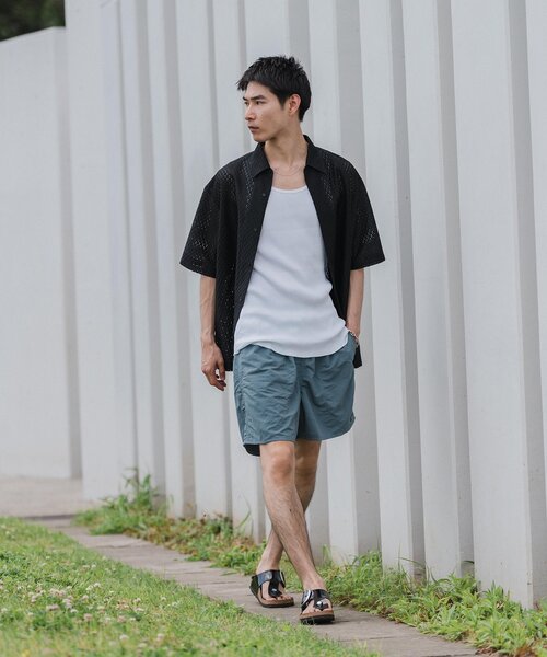 EDIFICE(エディフィス)の「レース オープンカラー半袖シャツ(シャツ/ブラウス・メンズ・ブラウン/ブラウン系その他/ブルー系その他/ブラック・LARGE/MEDIUM)」の14枚目の写真