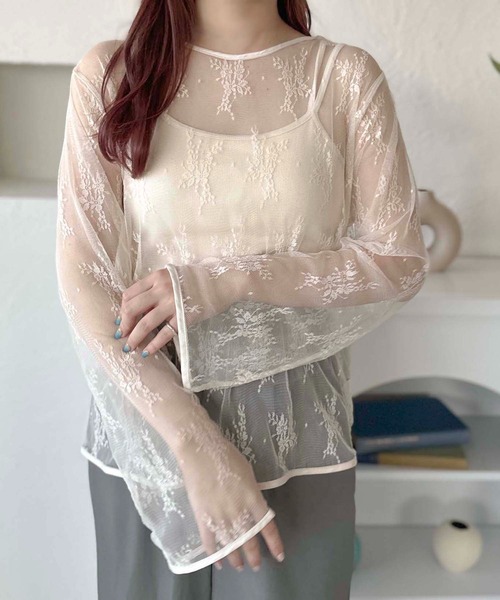 apres jour clair(アプレジュールクレア)の「【apres jour clair】レーストップス【ZOZOTOWN限定アイテム】(Tシャツ/カットソー・レディース・アイボリー/ブラック/グレー・フリー/X-LARGE)」の10枚目の写真