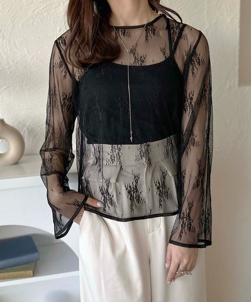 apres jour clair(アプレジュールクレア)の「【apres jour clair】レーストップス【ZOZOTOWN限定アイテム】(Tシャツ/カットソー・レディース・アイボリー/ブラック/グレー・フリー/X-LARGE)」の19枚目の写真