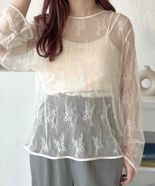 apres jour clair(アプレジュールクレア)の「【apres jour clair】レーストップス【ZOZOTOWN限定アイテム】(Tシャツ/カットソー・レディース・アイボリー/ブラック/グレー・フリー/X-LARGE)」の9枚目の写真