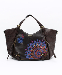 Desigual | 「Desigual/デシグアル」オーストリッチ風ボストンバッグ(トートバッグ)