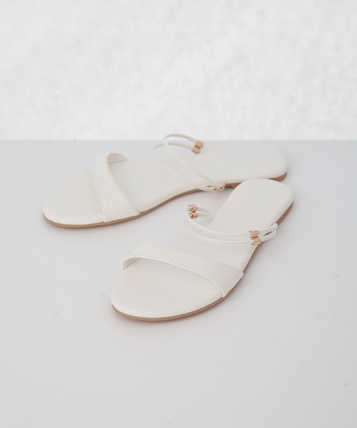 NANO universe（ナノユニバース）の「3wayストラップフラットサンダル（サンダル・レディース・ブラック/ライトブラウン/アイボリー・38/36/37）」の4枚目の写真