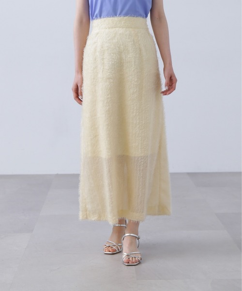 N.（N. Natural Beauty Basic）（エヌエヌナチュラルビューティーベーシック）の「◆フリンジロングスカート（スカート・レディース・ブラック/オフホワイト/ピンク・MEDIUM）」の19枚目の写真