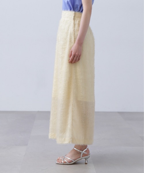 N.（N. Natural Beauty Basic）（エヌエヌナチュラルビューティーベーシック）の「◆フリンジロングスカート（スカート・レディース・ブラック/オフホワイト/ピンク・MEDIUM）」の18枚目の写真