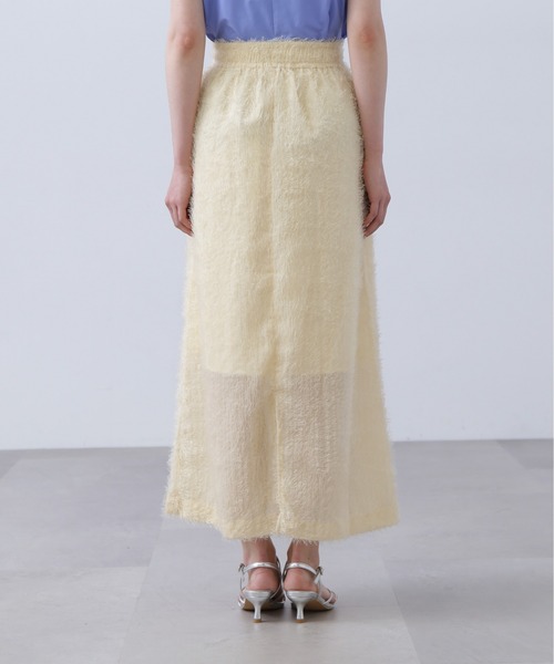 N.（N. Natural Beauty Basic）（エヌエヌナチュラルビューティーベーシック）の「◆フリンジロングスカート（スカート・レディース・ブラック/オフホワイト/ピンク・MEDIUM）」の17枚目の写真