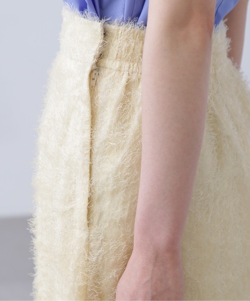 N.（N. Natural Beauty Basic）（エヌエヌナチュラルビューティーベーシック）の「◆フリンジロングスカート（スカート・レディース・ブラック/オフホワイト/ピンク・MEDIUM）」の15枚目の写真