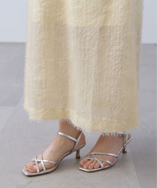 N.（N. Natural Beauty Basic）（エヌエヌナチュラルビューティーベーシック）の「◆フリンジロングスカート（スカート・レディース・ブラック/オフホワイト/ピンク・MEDIUM）」の14枚目の写真